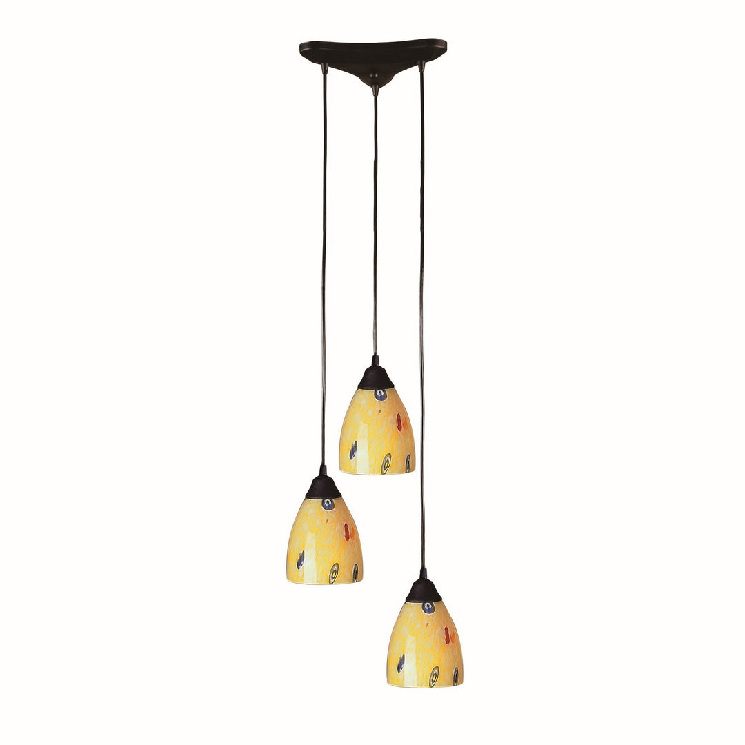 Elk Classico 406-3YW Pendant Light - Dark Rust