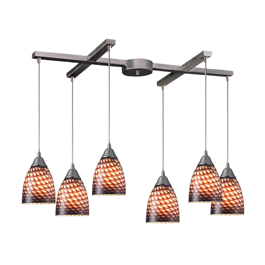 Elk Arco Baleno 416-6C Pendant Light - Satin Nickel