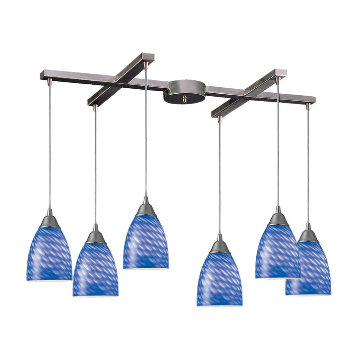 Elk Arco Baleno 416-6S Pendant Light - Satin Nickel