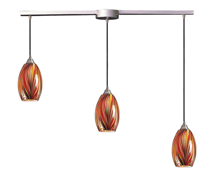 Elk Mulinello 517-3L-M Pendant Light - Satin Nickel