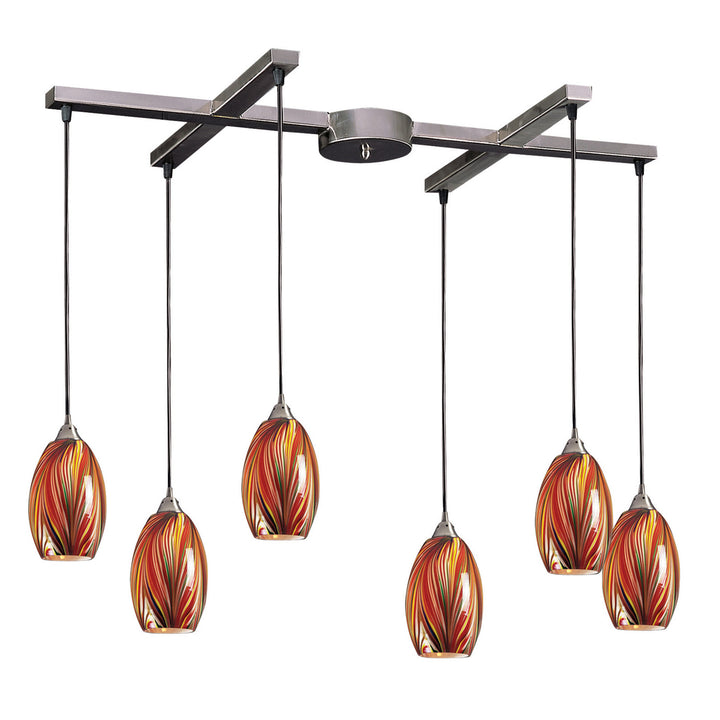 Elk Mulinello 517-6M Pendant Light - Satin Nickel