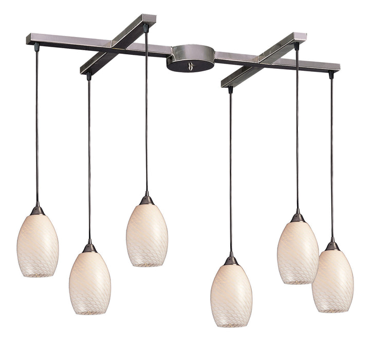 Elk Mulinello 517-6WS Pendant Light - Satin Nickel