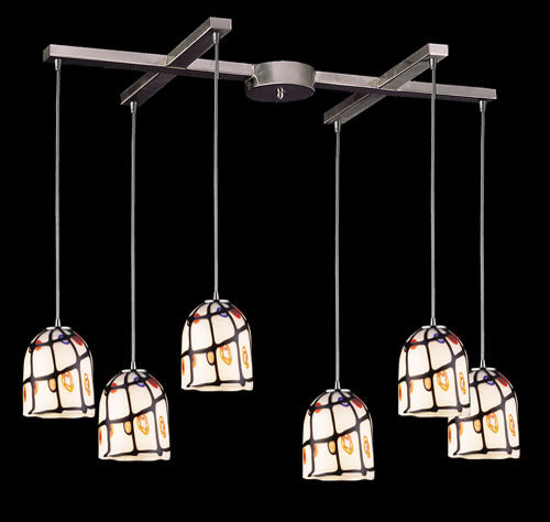 Elk Rapture 543-6IV Pendant Light - Satin Nickel