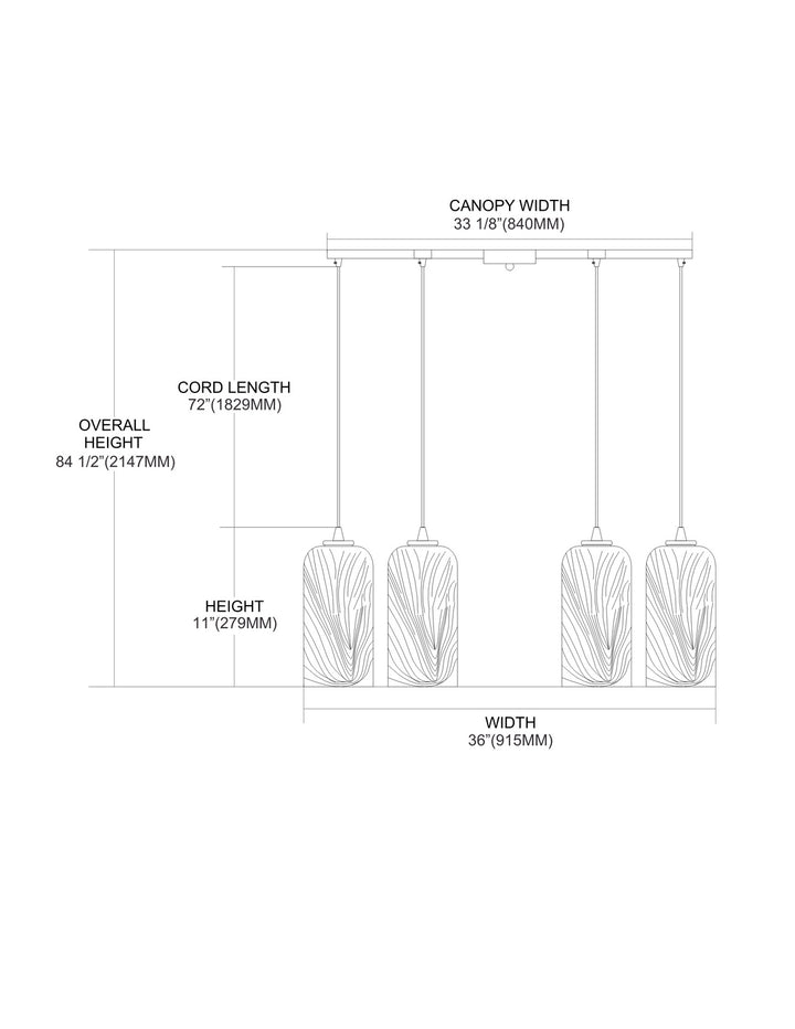Elk Molten 544-6MO Pendant Light - Satin Nickel