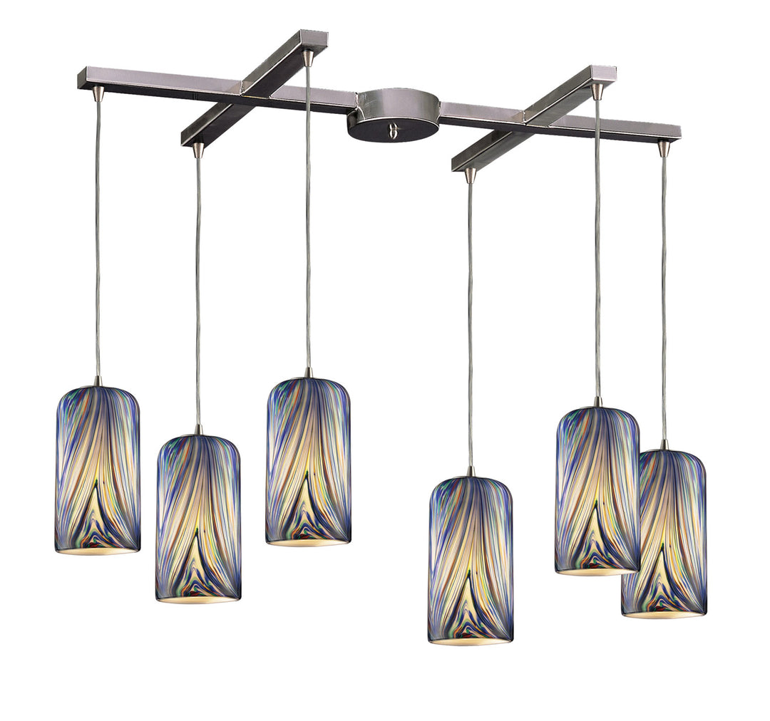 Elk Molten 544-6MO Pendant Light - Satin Nickel