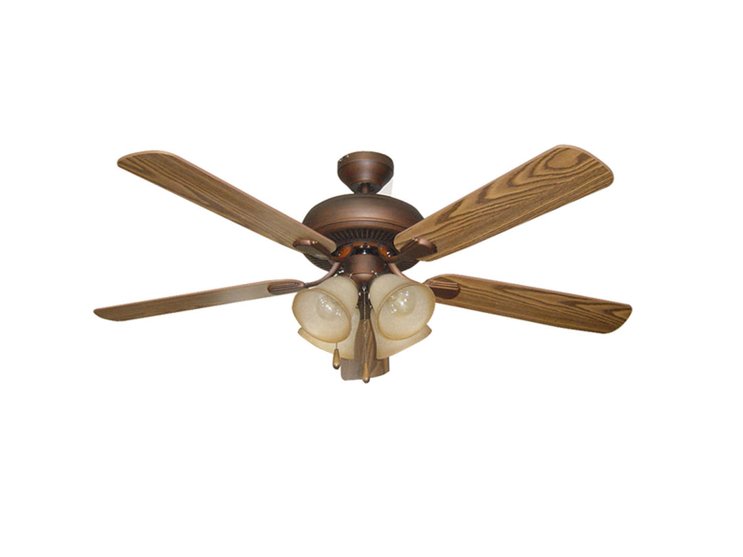 Craftmade Piedmont PD52ABZ5C4 Ceiling Fan 52 - Aged Bronze Brushed, Mahogany/Dark Oak/