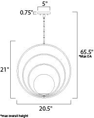 Maxim Coronet 26056SWSBR Pendant Light - Satin Brass