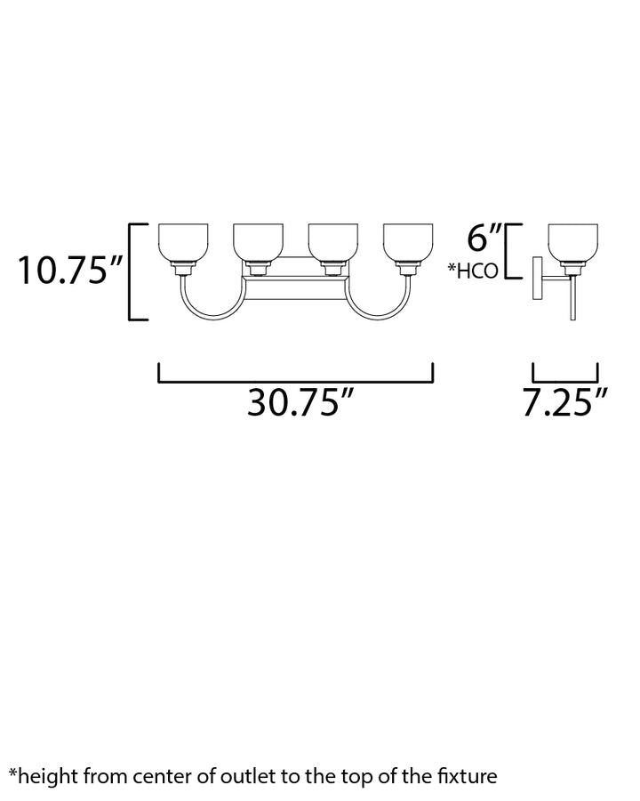 Maxim Swale 26064WTPC Bath Vanity Light 31 in. wide - Polished Chrome