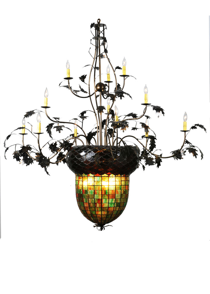 Meyda Tiffany Greenbriar Oak 100697 Chandelier Light - Antique Copper