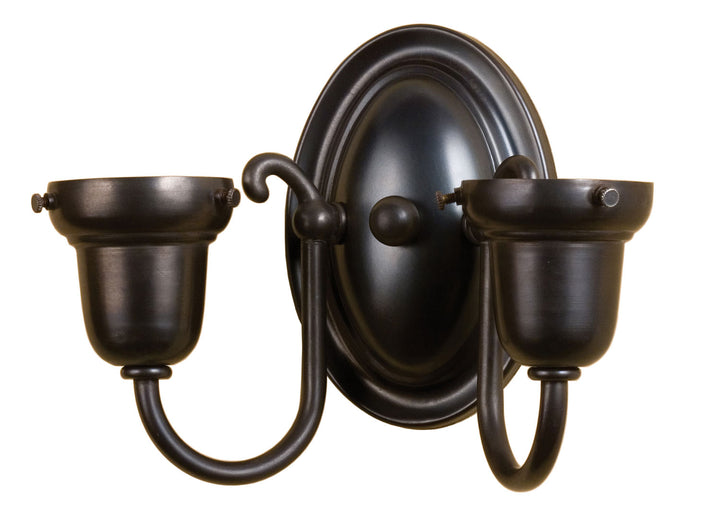 Meyda Tiffany Lighting 101564 Sconce Two Light Wall Sconce Utility Light Bronze / Dark