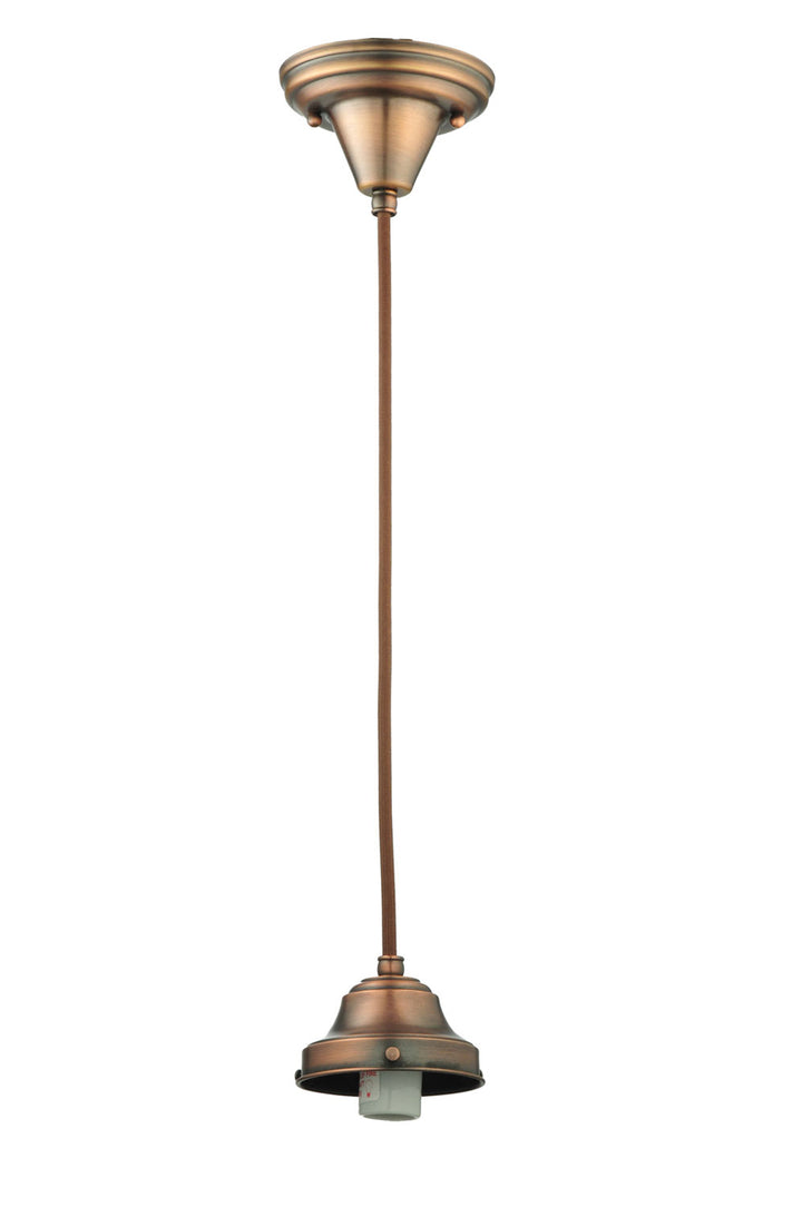 Meyda Tiffany Lighting 101911 Covered One Light Pendant Hardware Utility Light Bronze / Dark