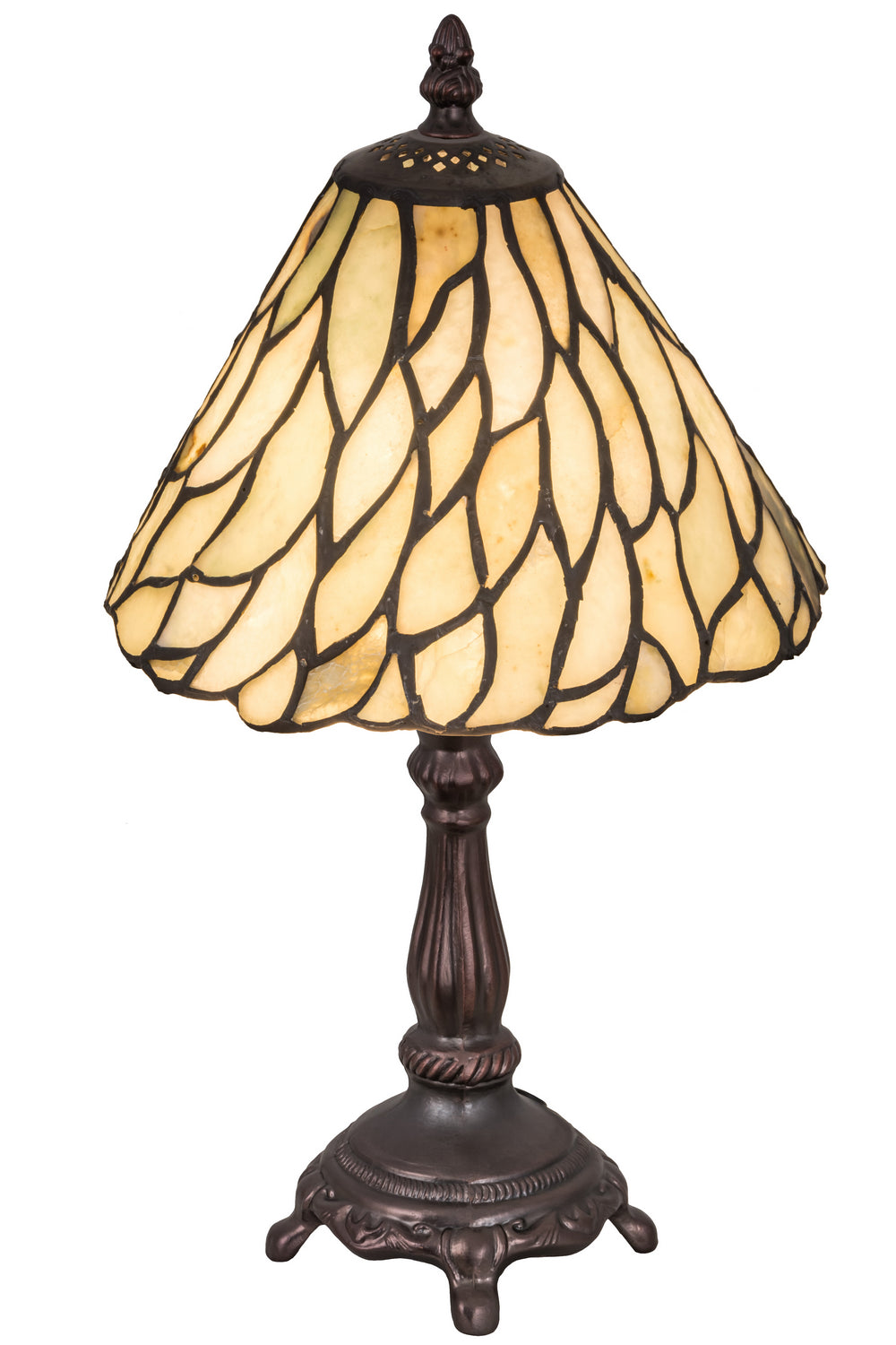 Meyda Tiffany Lighting 103041 Willow One Light Mini Lamp Lamp Bronze / Dark