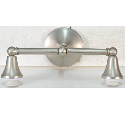 Meyda Tiffany Lighting 104895 Cone Cap Two Light Wall Sconce Hardware Utility Light Pewter, Nickel, Silver