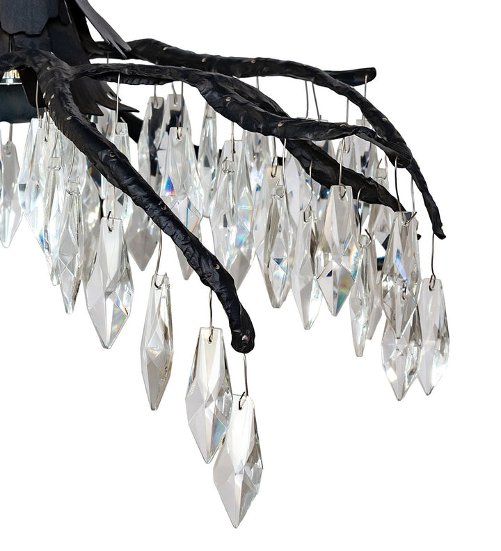 Meyda Tiffany Winter At Stillwater 105212 Pendant Light - Wrought Iron, Hand Wrought Iron