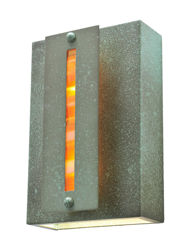 Meyda Tiffany Lighting 105985 Moss Creek Two Light Wall Sconce Outdoor Copper/Antique/Verde