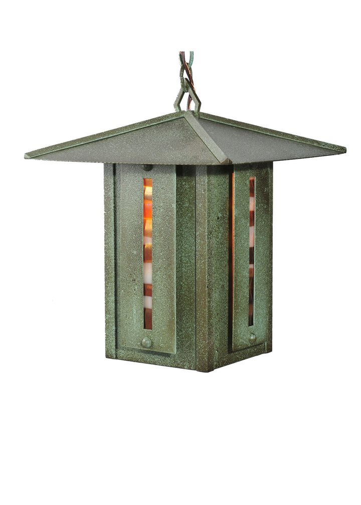 Meyda Tiffany Lighting 106036 Moss Creek One Light Pendant Outdoor Copper/Antique/Verde