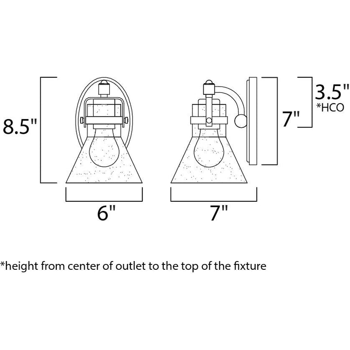 Maxim Seafarer 26111CDOI/BUI Wall Sconce Light - Oil Rubbed Bronze