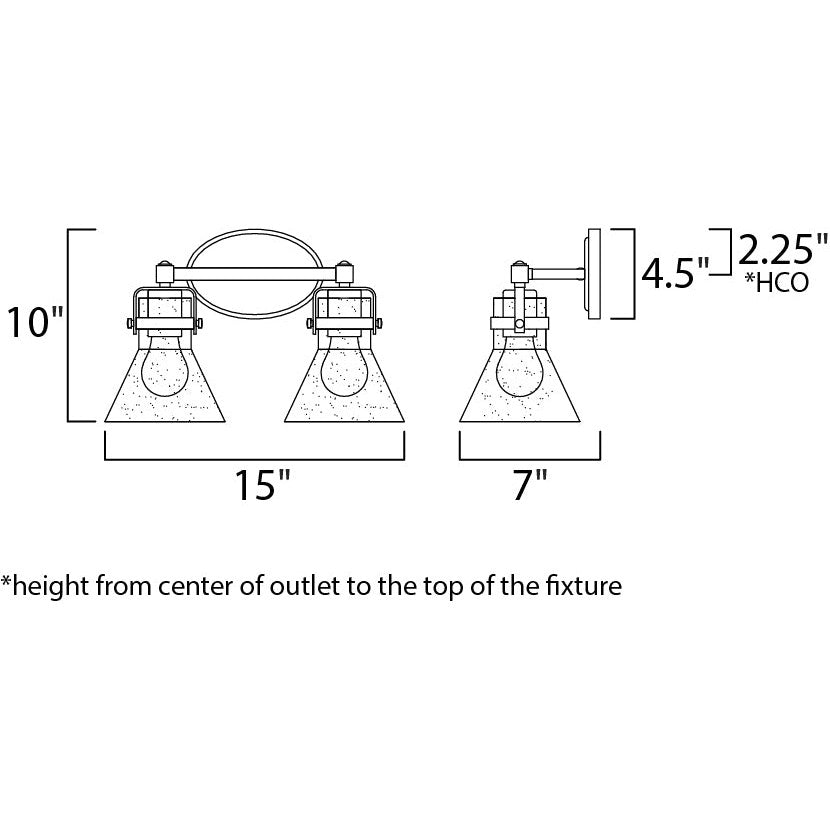 Maxim Seafarer 26112CDOI/BUI Bath Vanity Light 15 in. wide - Oil Rubbed Bronze