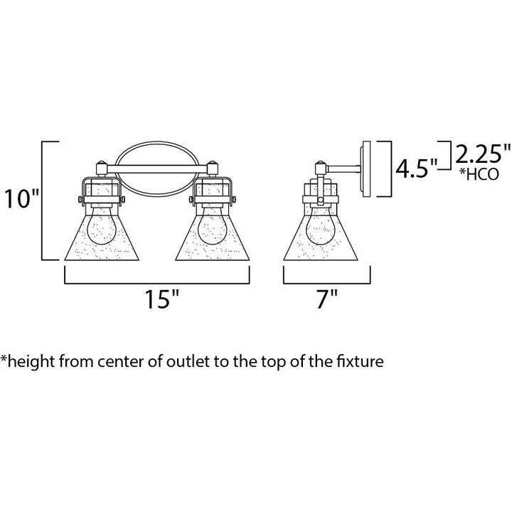 Maxim Seafarer 26112CDOI/BUI Bath Vanity Light 15 in. wide - Oil Rubbed Bronze