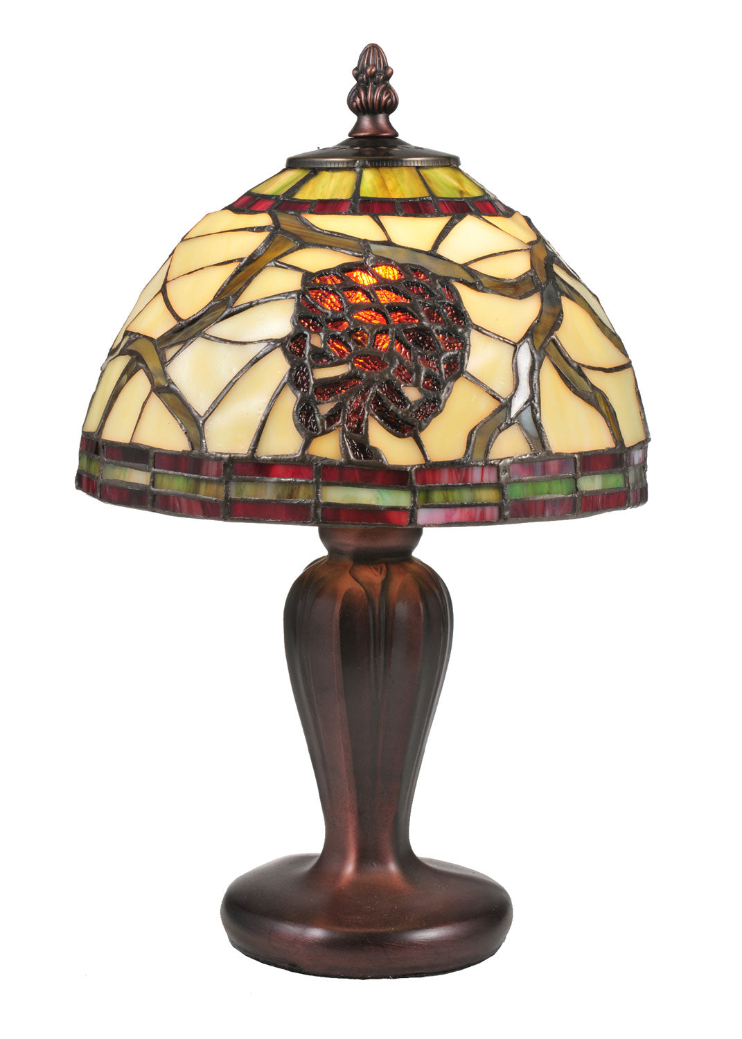 Meyda Tiffany Lighting 106288 Pinecone One Light Mini Lamp Lamp Bronze / Dark