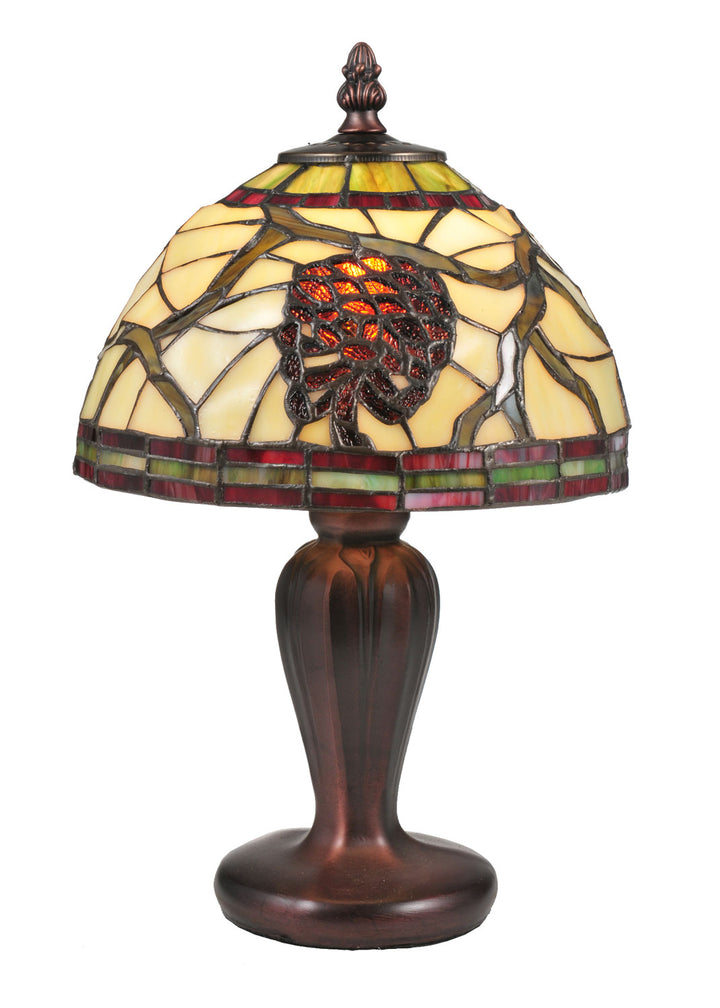 Meyda Tiffany Lighting 106288 Pinecone One Light Mini Lamp Lamp Bronze / Dark
