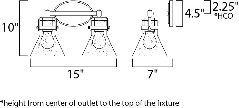 Maxim Seafarer 26112CDOI Bath Vanity Light 15 in. wide - Oil Rubbed Bronze