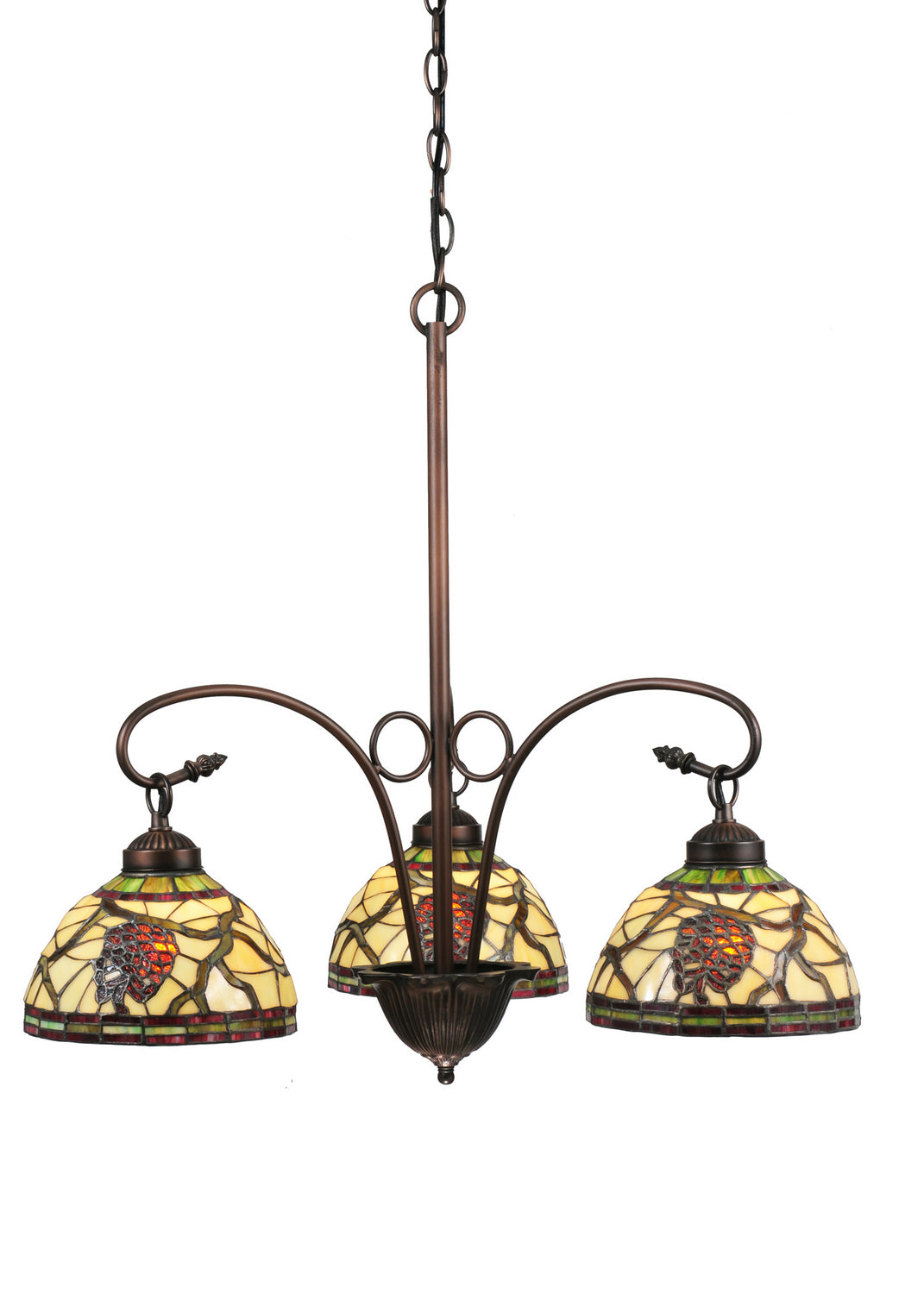 Meyda Tiffany Pinecone 106291 Chandelier Light - Mahogany Bronze