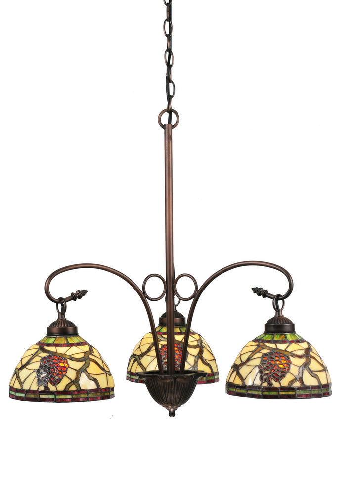 Meyda Tiffany Pinecone 106291 Chandelier Light - Mahogany Bronze