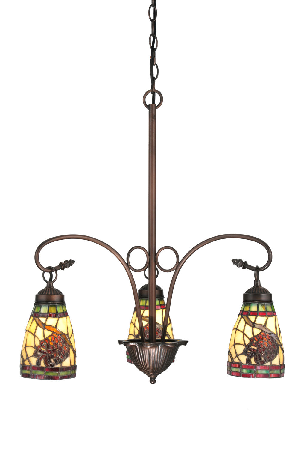 Meyda Tiffany Pinecone 106292 Chandelier Light - Mahogany Bronze