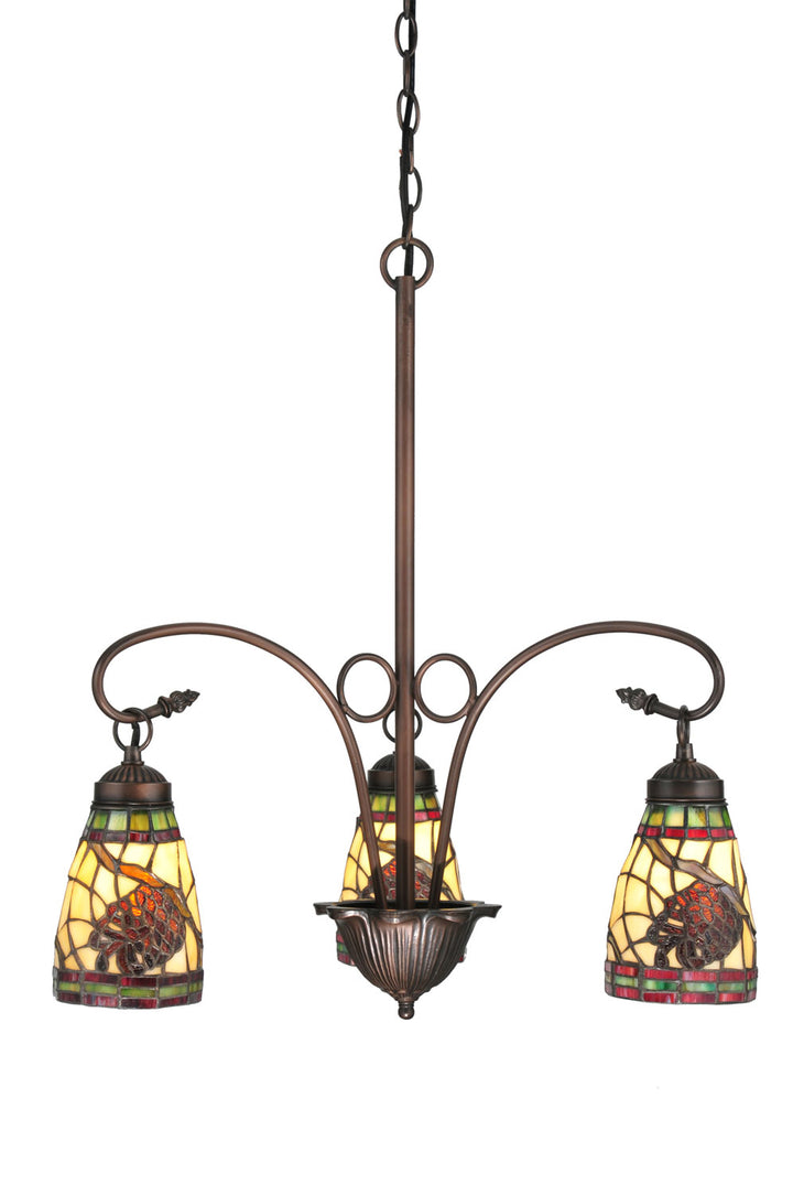 Meyda Tiffany Pinecone 106292 Chandelier Light - Mahogany Bronze