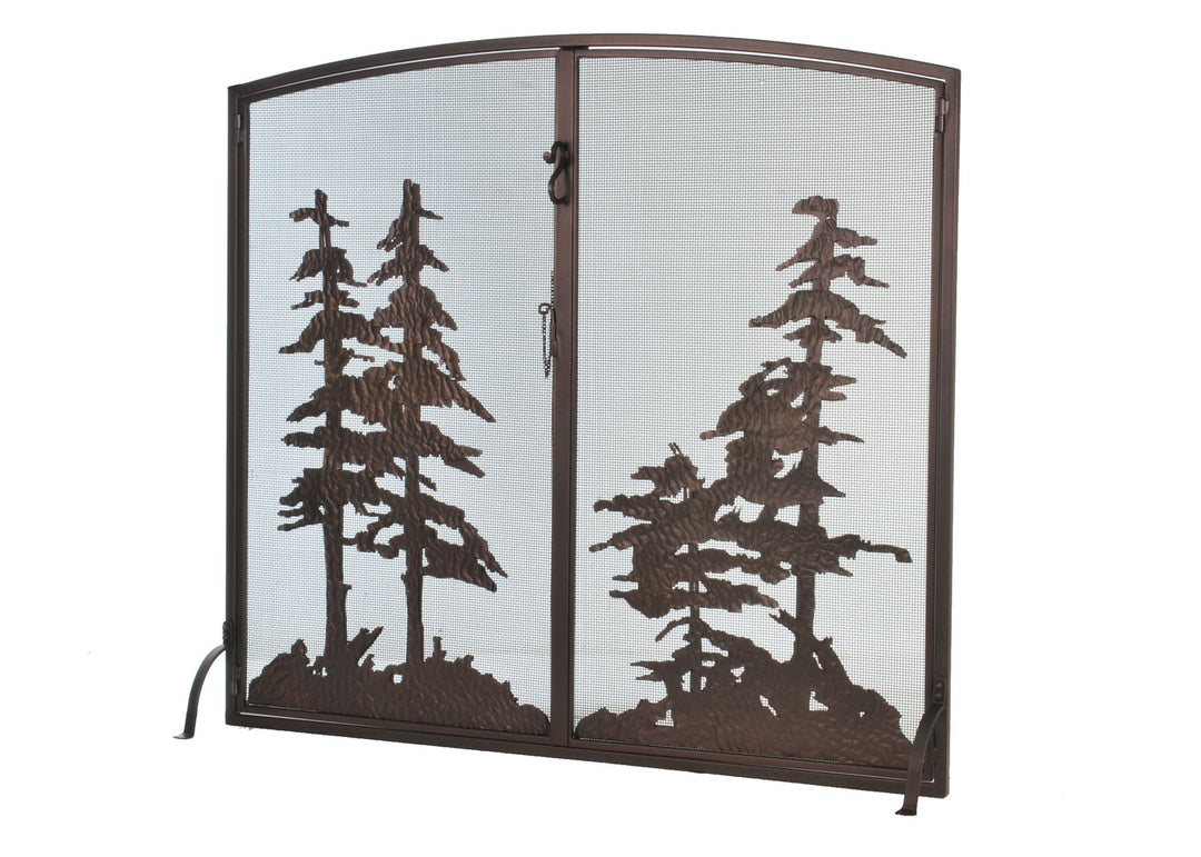 Meyda Tiffany Lighting 106333 Tall Pines Fireplace Screen Home Decor Bronze / Dark