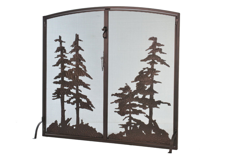 Meyda Tiffany Lighting 106333 Tall Pines Fireplace Screen Home Decor Bronze / Dark