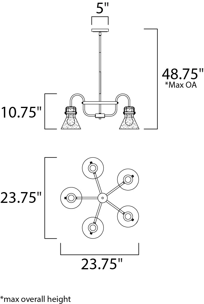 Maxim Seafarer 26117CDOI/BUI Chandelier Light - Oil Rubbed Bronze