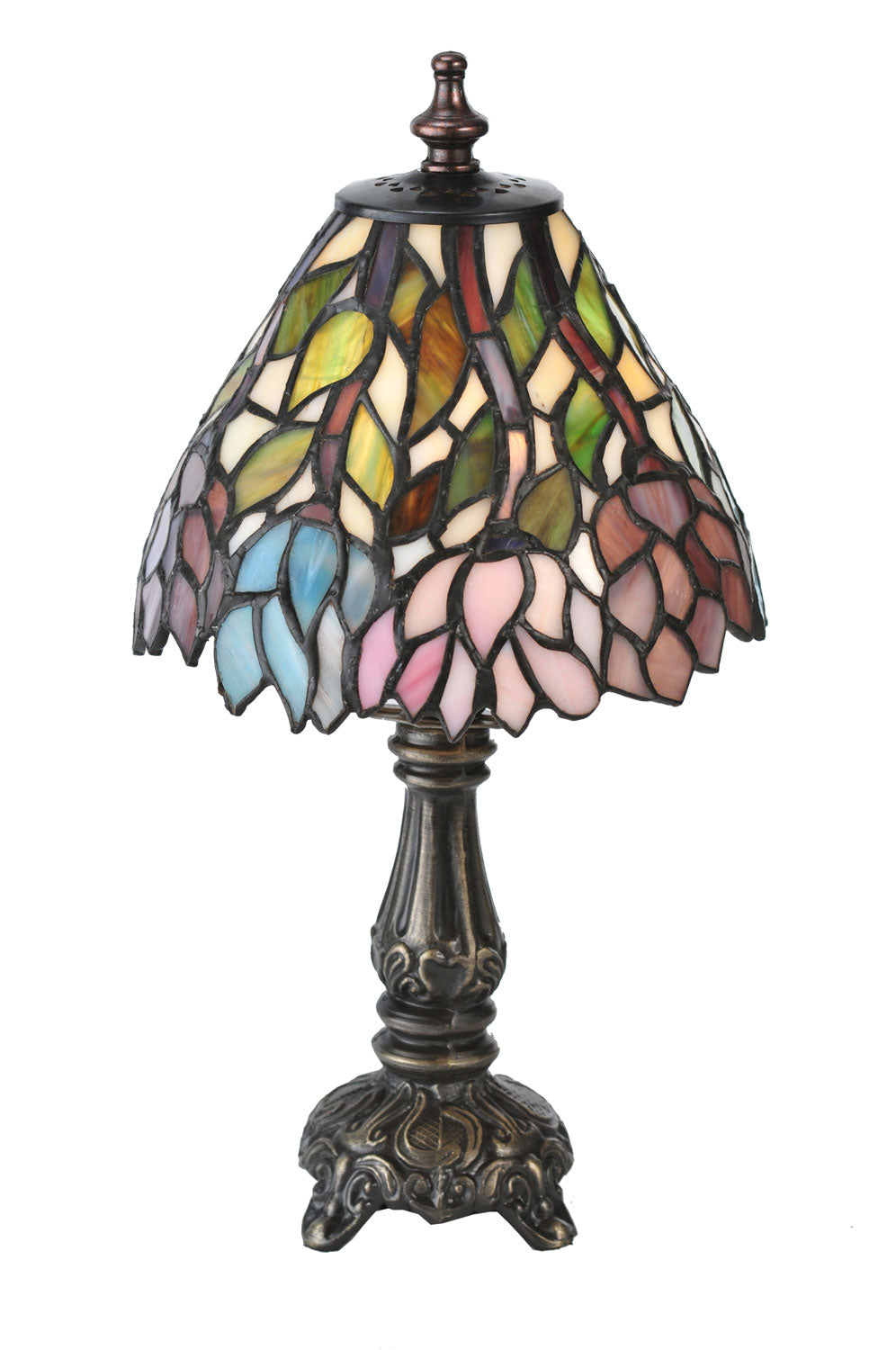 Meyda Tiffany Lighting 18520 Wisteria One Light Mini Lamp Lamp Bronze / Dark