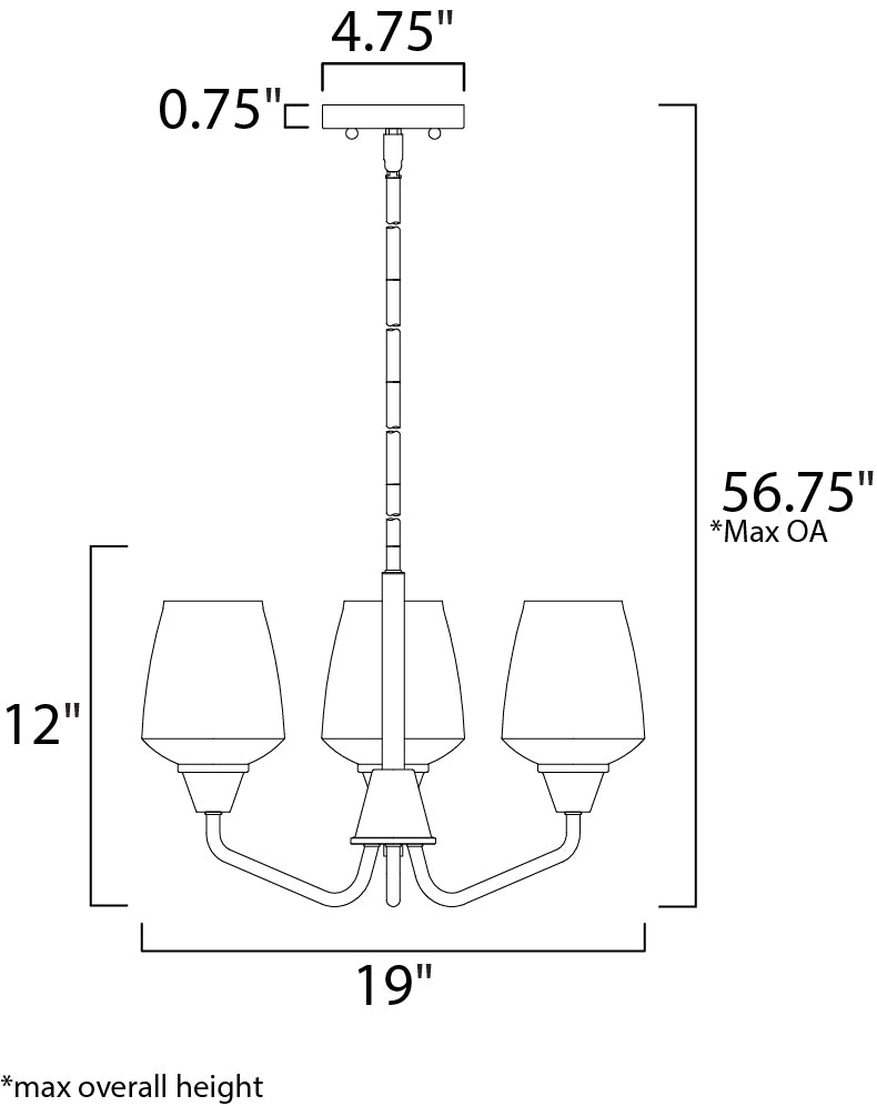 Maxim Goblet 26124CLBZAB Chandelier Light - Bronze / Antique Brass