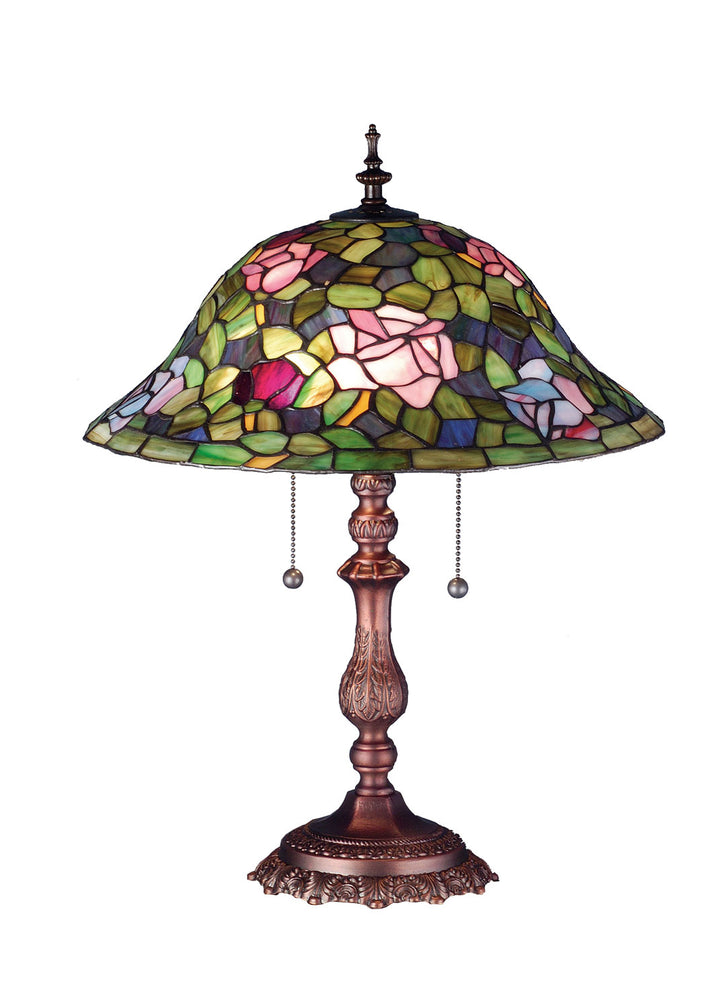 Meyda Tiffany Lighting 19769 Tiffany Rosebush Table Lamp Lamp Bronze / Dark