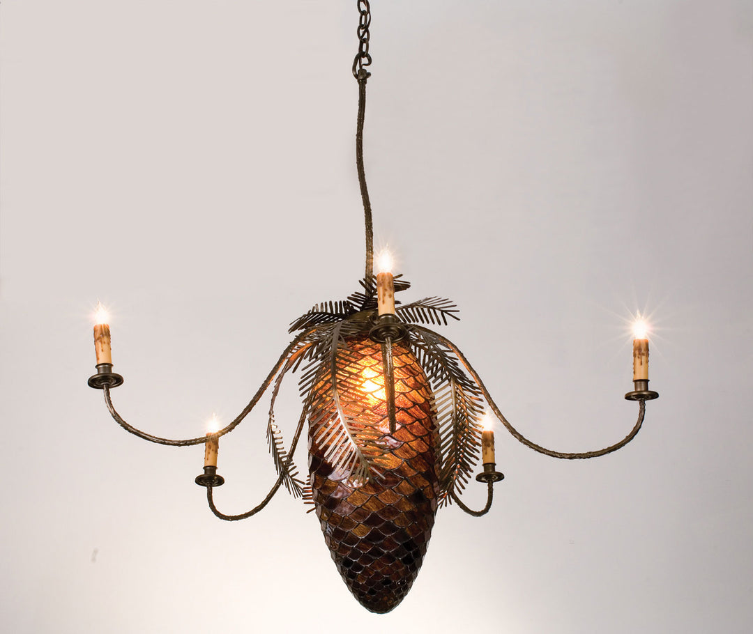 Meyda Tiffany Pinecone 19829 Chandelier Light - Antique Copper