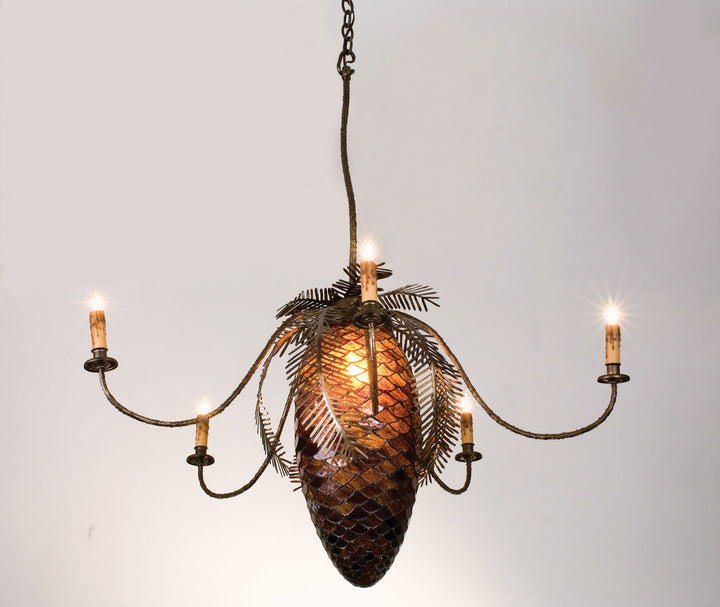 Meyda Tiffany Pinecone 19829 Chandelier Light - Antique Copper