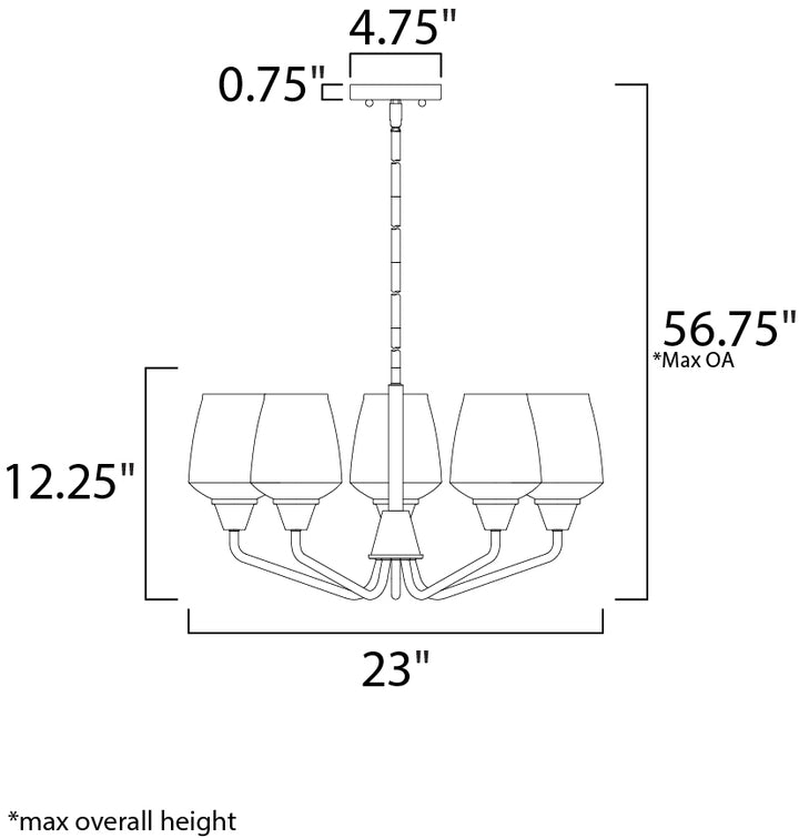Maxim Goblet 26125CLBZAB Chandelier Light - Bronze / Antique Brass