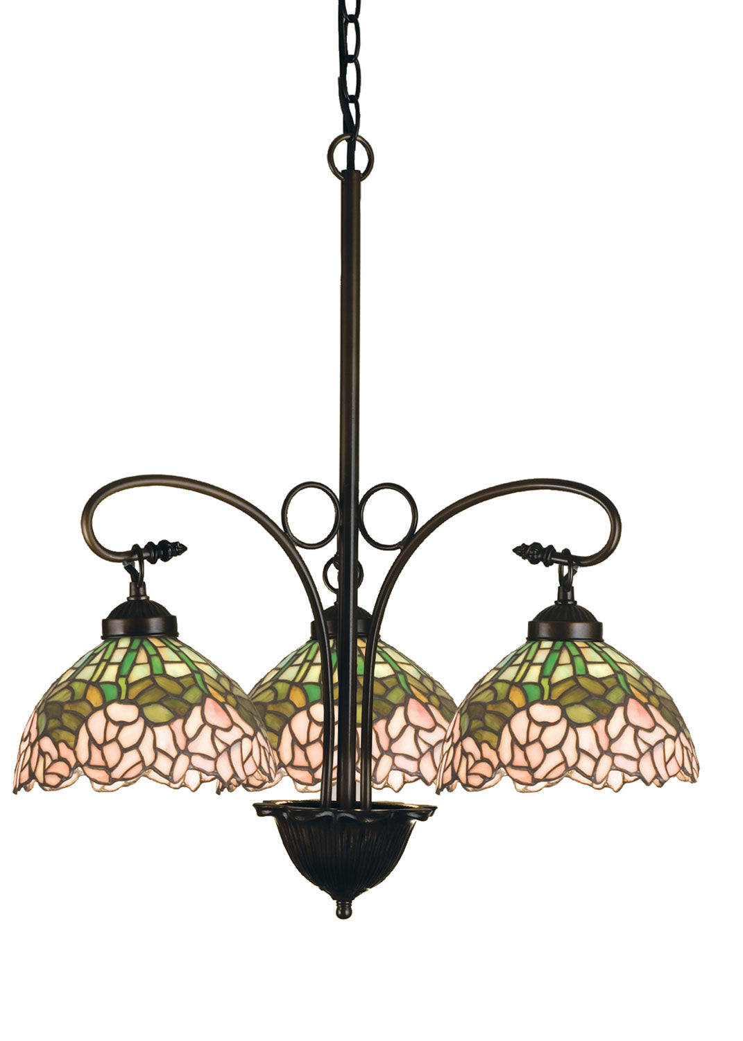 Meyda Tiffany Tiffany Cabbage Rose 19895 Chandelier Light - Mahogany Bronze