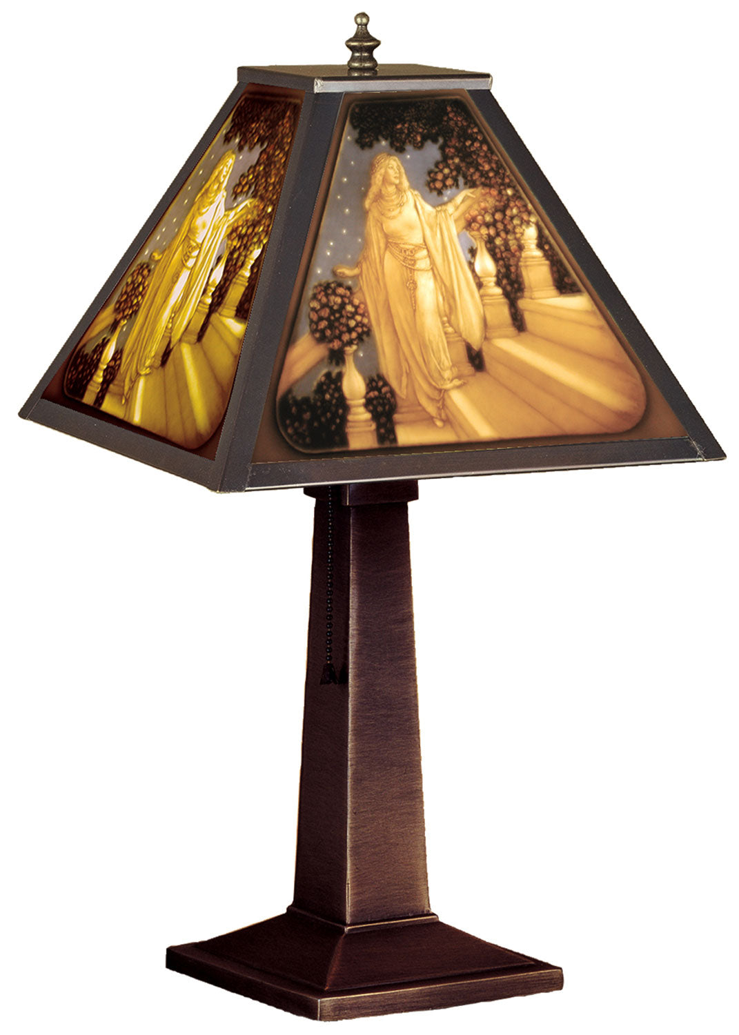 Meyda Tiffany Lighting 19899 Maxfield Parrish Two Light Accent Lamp Lamp Bronze / Dark
