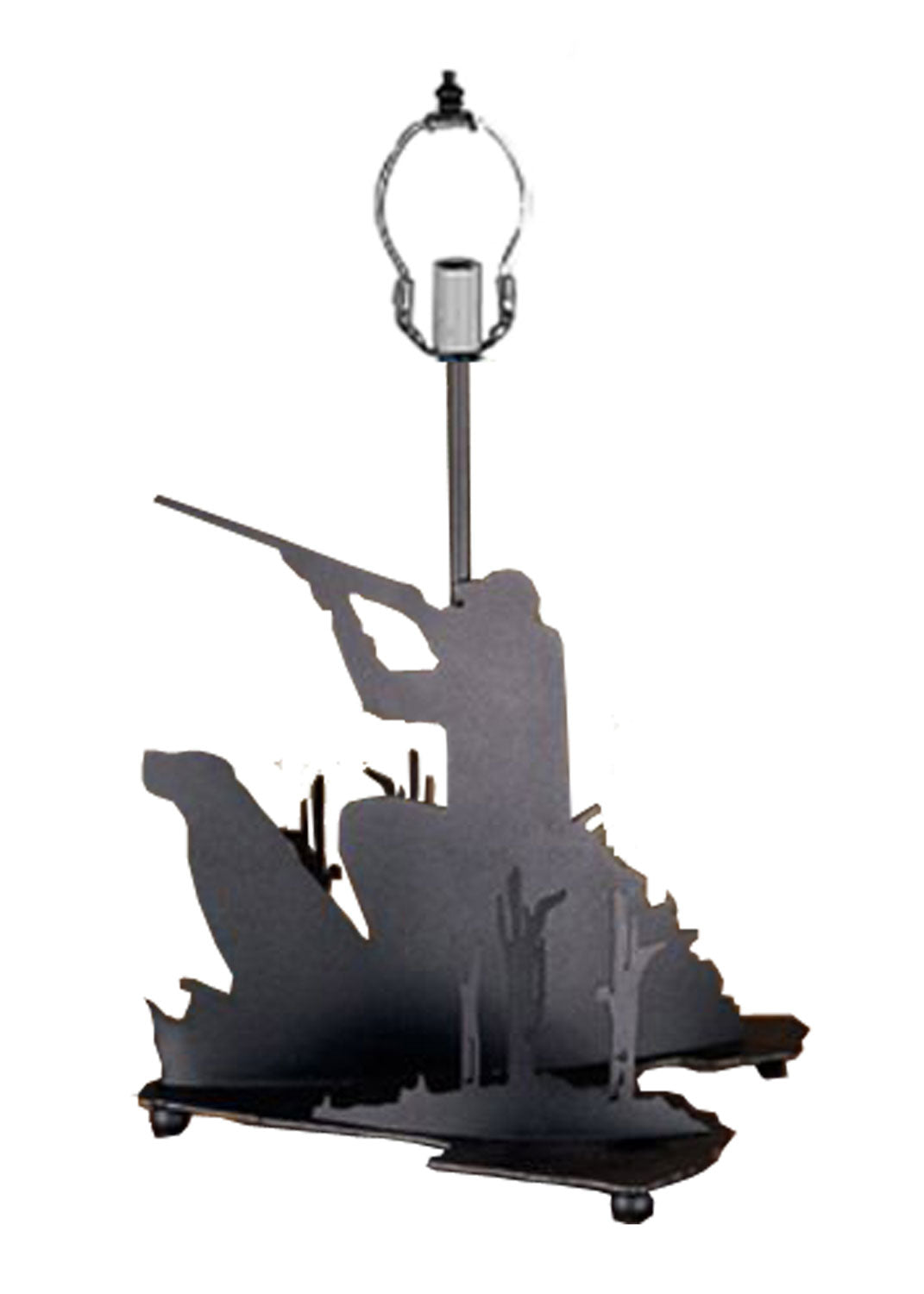 Meyda Tiffany Lighting 22733 Hunter W/Dog Table Base Hardware Utility Light Black