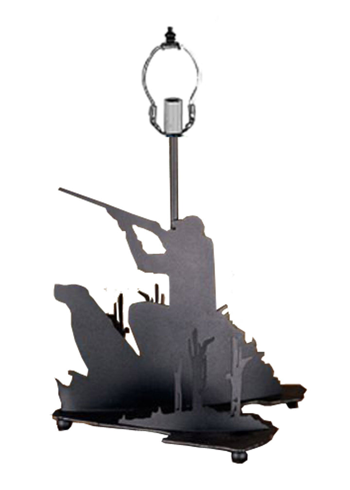 Meyda Tiffany Lighting 22733 Hunter W/Dog Table Base Hardware Utility Light Black