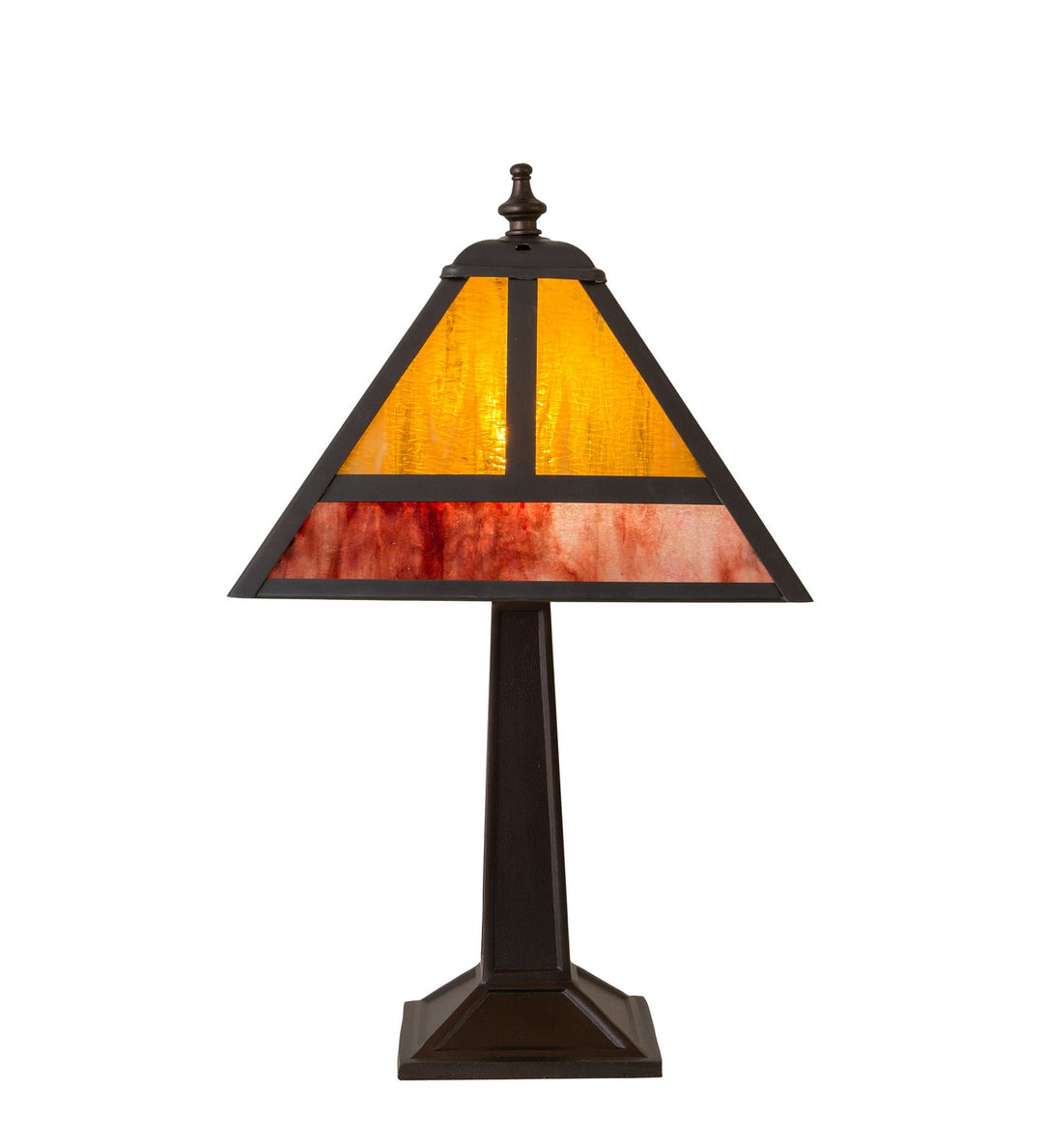 Meyda Tiffany Lighting 27123 T" Mission" One Light Accent Lamp Lamp Bronze / Dark