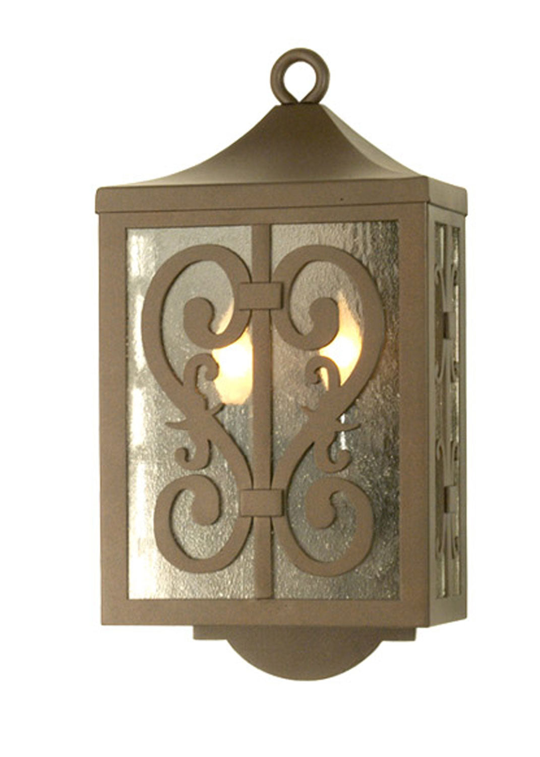 Meyda Tiffany Lighting 28668 Flemington Two Light Wall Sconce Outdoor Bronze / Dark