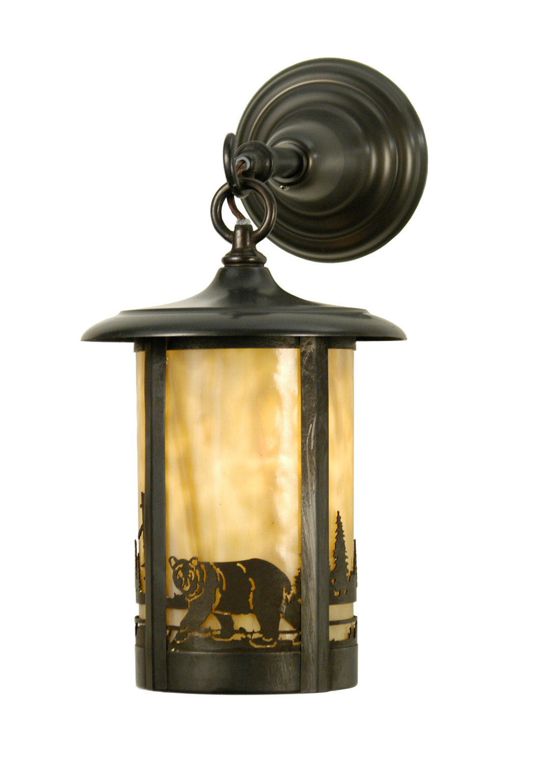 Meyda Tiffany Lighting 28785 Fulton Wall Sconce Outdoor Bronze / Dark