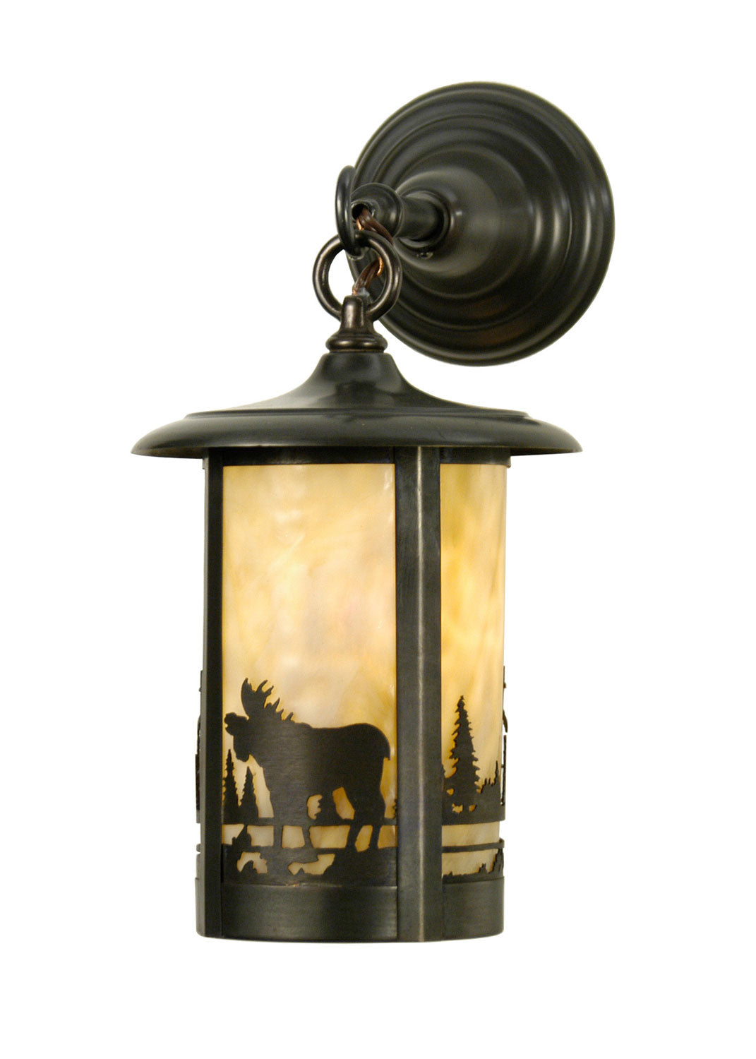 Meyda Tiffany Lighting 28791 Fulton Wall Sconce Outdoor Bronze / Dark