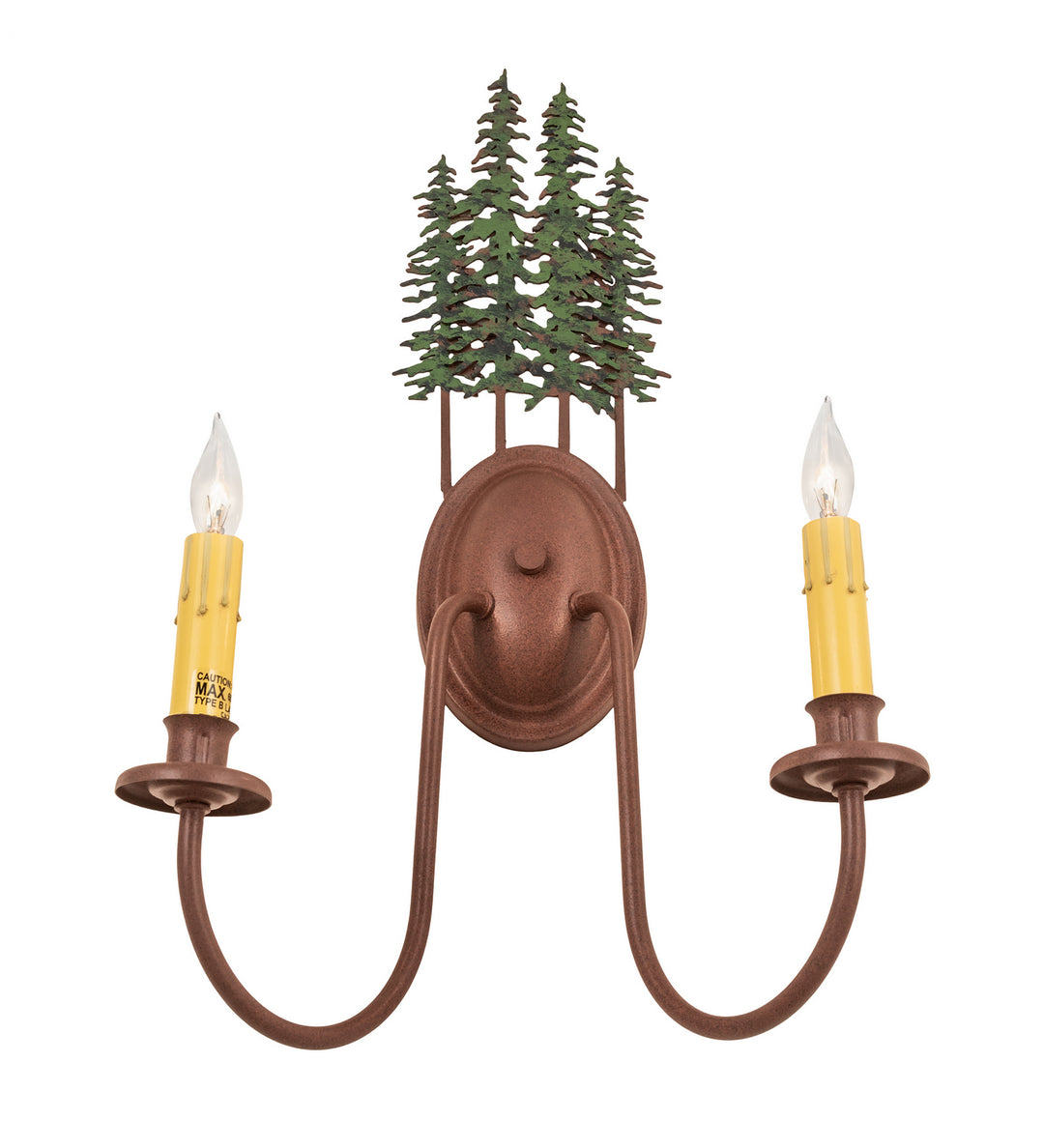 Meyda Tiffany Tall Pines 29460 Wall Light - Rust