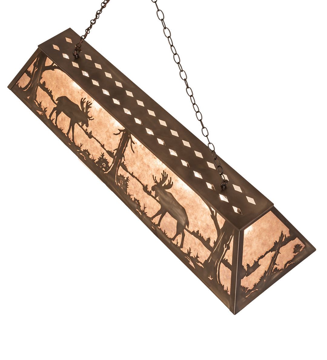 Meyda Tiffany Moose At Lake 29900 Pendant Light - Antique Copper