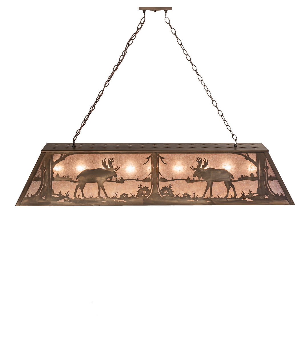 Meyda Tiffany Moose At Lake 29900 Pendant Light - Antique Copper